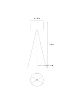 Zuma Line Cara Lampa Podłogowa Czarny A4001-Bk - produkt 2