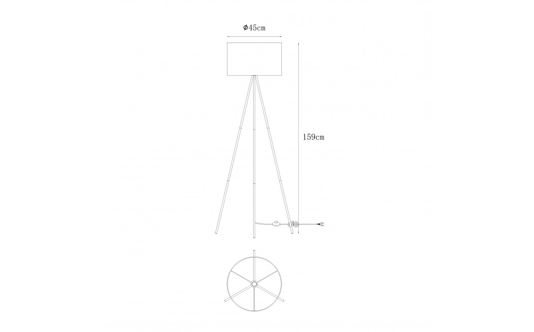 Zuma Line Cara Lampa Podłogowa Czarny A4001-Bk