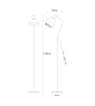 Black floor lamps - Zuma Line Celso Floor Lamp Black A4006 - product 2