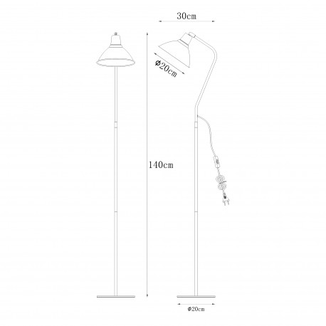 Zuma Line Celso Lampa Podłogowa Czarny A4006