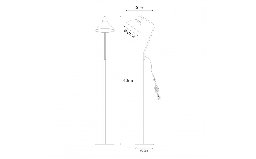 Zuma Line Celso Lampa Podłogowa Czarny A4006