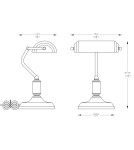Desk lamps - Zuma Line Roma Antique Brass Desk Lamp A2048-Gld - product 2