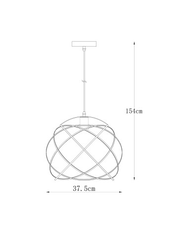 Zuma Line Gore Lampa Wisząca Czarny Matowy A8091 - produkt 2