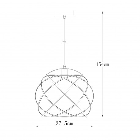 Zuma Line Gore Lampa Wisząca Czarny Matowy A8091