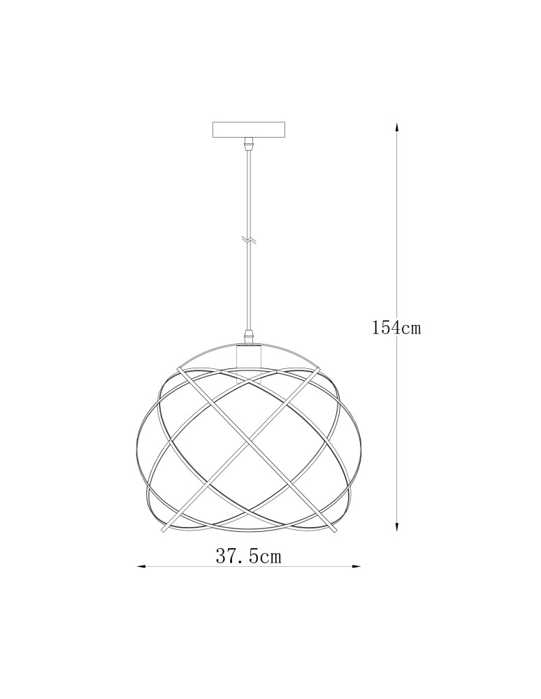 Single pendant lamps - Zuma Line Gore Pendant Lamp Matte Black A8091 - product kolory-swiatla.pl 2