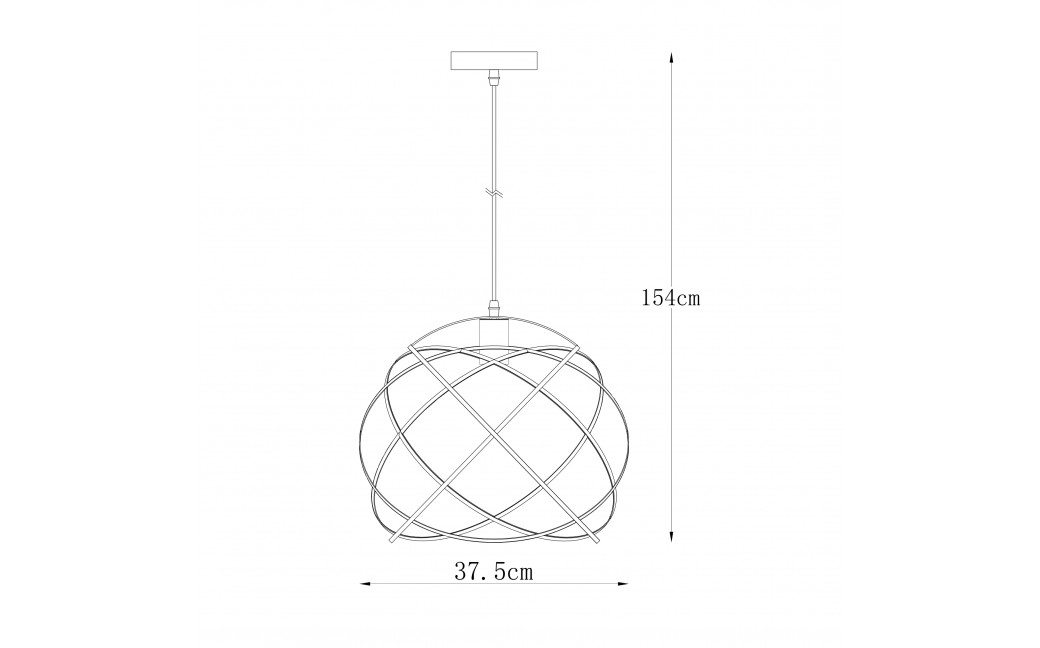 Zuma Line Gore Lampa Wisząca Czarny Matowy A8091