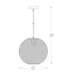 Lampy wiszące - Zuma Line Orion Lampa Wisząca Czarny Matowy A8129L-Bk - produkt 2