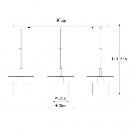 Zuma Line Sarda Lampa Wisząca Złoty A8183-3A