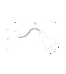 Kinkiety - Zuma Line Mora Kinkiet Czarny Mat / Biały / Satyna Nikiel A6008 - produkt 2