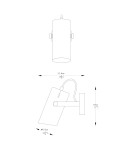 Wall lamps - Zuma Line Resi Wall lamp Matte Black / Gold A6025 - product 2