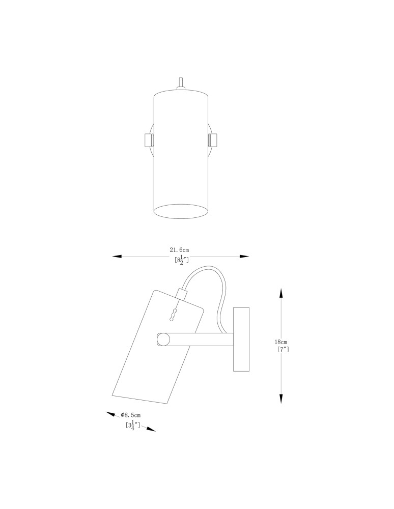 Wall lamps - Zuma Line Resi Wall lamp Matte Black / Gold A6025 - product kolory-swiatla.pl 2