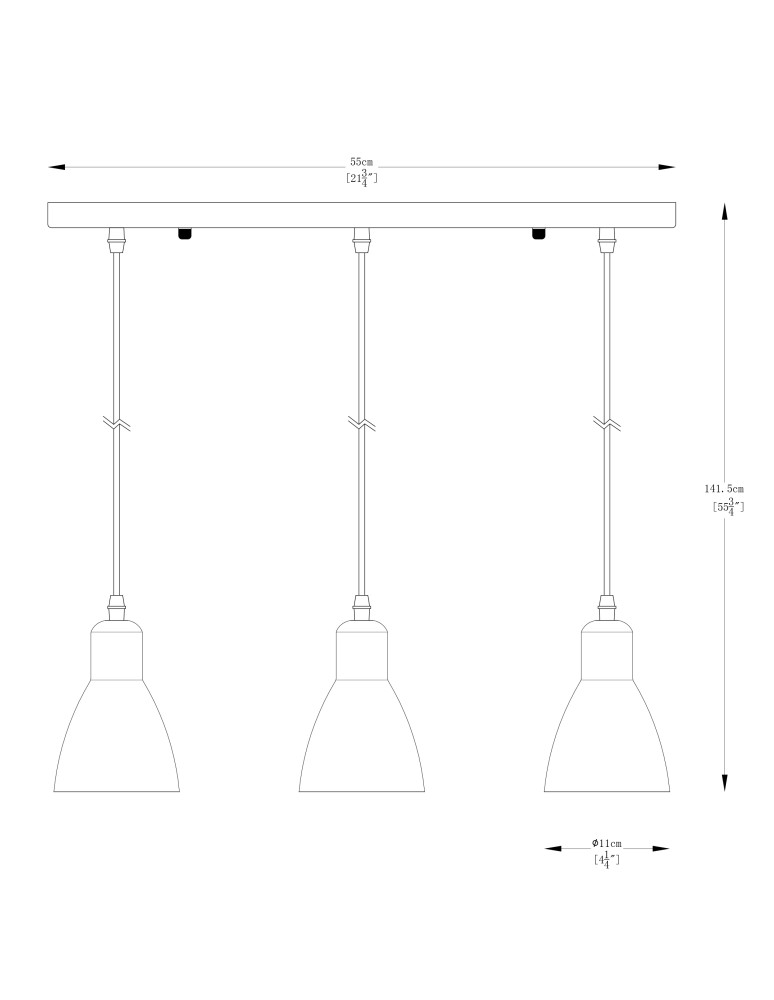 Lampy wiszące - Zuma Line Mora Lampa Wisząca Czarny Mat / Biały A8102-3A - produkt kolory-swiatla.pl 2