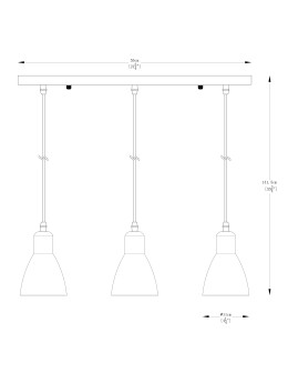 Zuma Line Mora Lampa Wisząca Czarny Mat / Biały A8102-3A - produkt 2