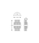 Kinkiety - Zuma Line Constantinople Kinkiet Kryształ Szczotkowany Mosiądz W0567-02A-B52G - produkt 2