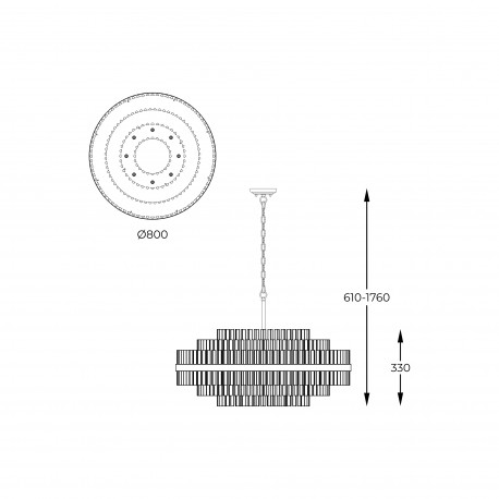 Zuma Line Constantinople Lampa Wisząca Kryształ Szczotkowany Mosiądz P0567-16A-2Gac