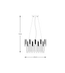 Glamour pendant lamps - Zuma Line Rotta Pendant Lamp Black/Gold 2200018M - product 2