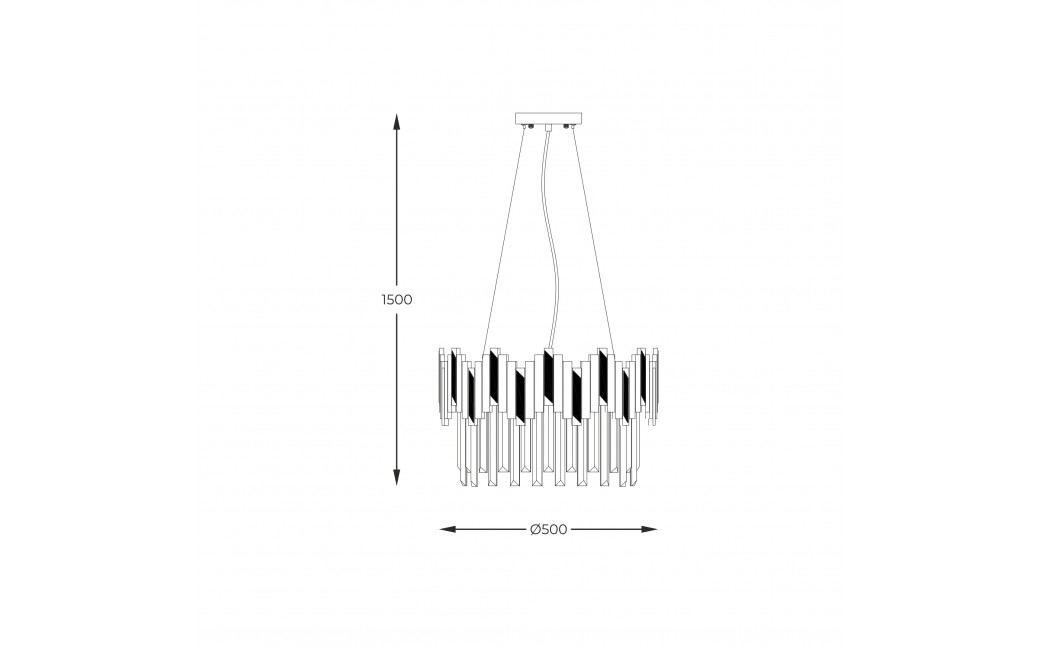 Zuma Line Rotta Lampa Wisząca Czarny/Złoty 2200018M