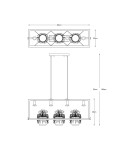 Lampy wiszące - Zuma Line Planter Lampa Wisząca Na Kwiaty Czarny P0536-04B-P7Ab - produkt 2