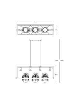 Zuma Line Planter Lampa Wisząca Na Kwiaty Czarny P0536-04B-P7Ab - produkt 2