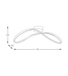 LED ceiling lamps - Zuma Line Erda Modern Ceiling Lamp with Light Colour Switch 3000K/4000K/6000K Black 19600C-BK. - product 2