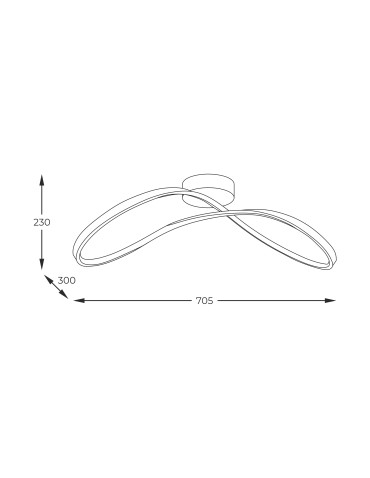 Zuma Line Erda Modern Ceiling Lamp with Light Colour Switch 3000K/4000K/6000K Black 19600C-BK. - product 2