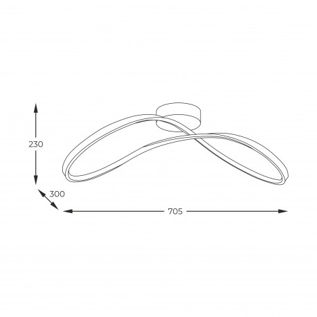 Zuma Line Erda Lampa Sufitowa Nowoczesna z Przełącznikiem Barwy Światła 3000K/4000K/6000K Czarny 19600C-BK