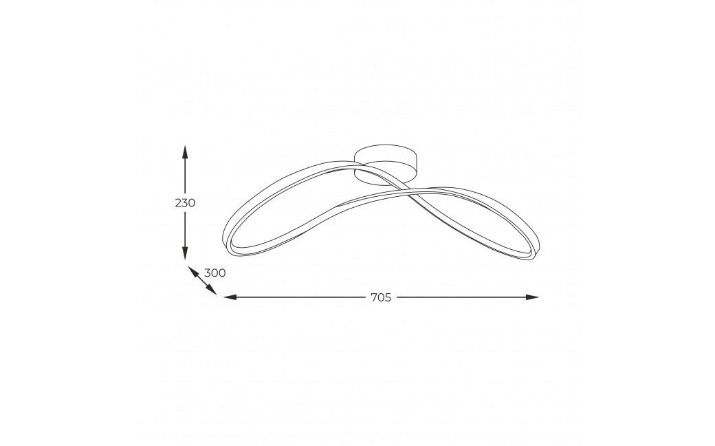 Zuma Line Erda Lampa Sufitowa Nowoczesna z Przełącznikiem Barwy Światła 3000K/4000K/6000K Czarny 19600C-BK