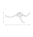 LED ceiling lamps - Zuma Line Focus Ceiling Lamp with Light Colour Switch 3000K/4000K/6000K Chrome 20023-3Cch. - product 2