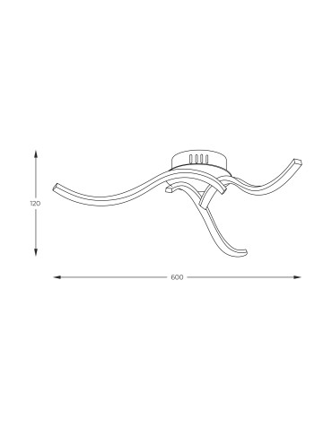 Zuma Line Focus Ceiling Lamp with Light Colour Switch 3000K/4000K/6000K Chrome 20023-3Cch. - product 2