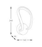 Wall lamps - Zuma Line Erda Wall lamp with Light Colour Switch 3000K/4000K/6000K Black 19600W-Bk. - product 2