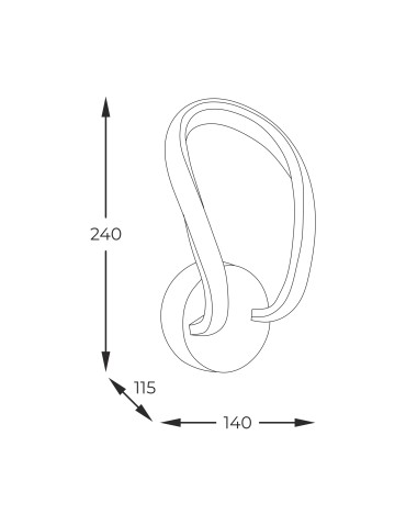 Zuma Line Erda Wall lamp with Light Colour Switch 3000K/4000K/6000K Black 19600W-Bk. - product 2