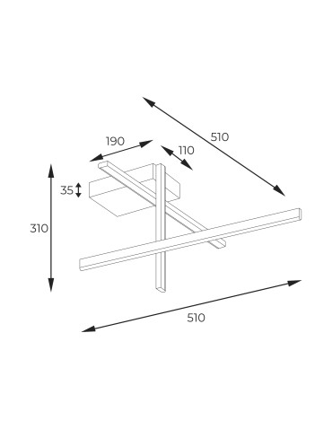 Zuma Line Edge Lampa Sufitowa z Przełącznikiem Barwy Światła 3000K/4000K/6000K Złoty/Czarny 22008C3-BK/GD - produkt 2