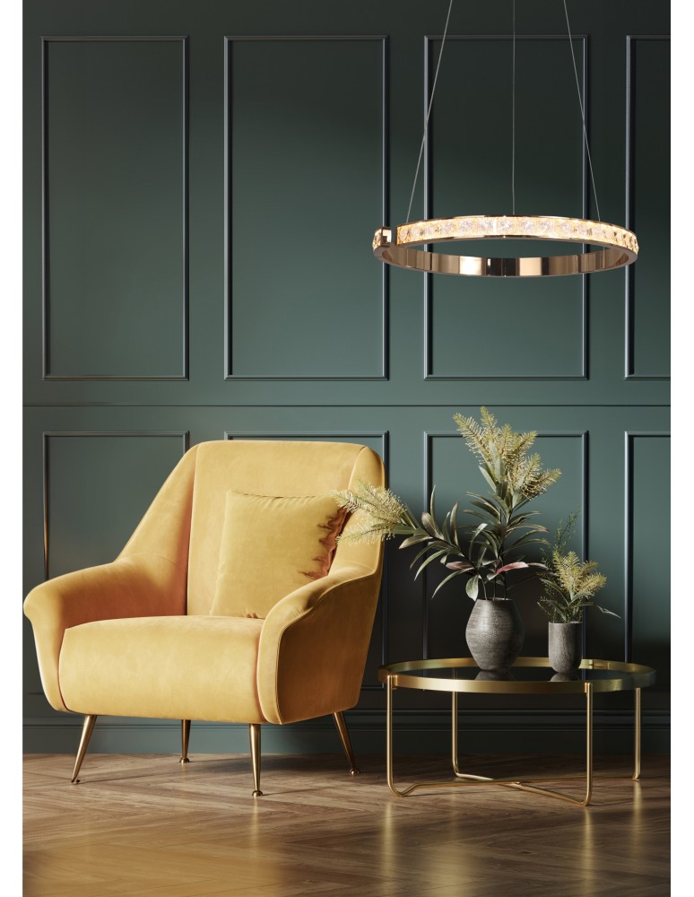 Pendant lamps circles - Zuma Line Muriel Pendant Lamp French Gold / Black Md4996-1-3Gbd. - product kolory-swiatla.pl 2