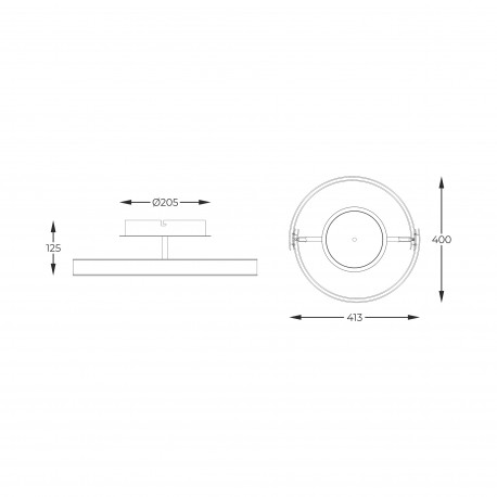 Zuma Line Linos Lampa Sufitowa Czarny / Złoty Mx4417-1S-3Bgd