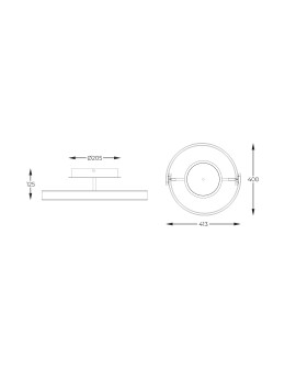 Zuma Line Linos Lampa Sufitowa Czarny / Złoty Mx4417-1S-3Bgd - produkt 2