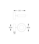 Kinkiety - Zuma Line Lara Kinkiet Led Nowoczesny Czarny / Francuskie Złoto Mb7170-1-3Bgt - produkt 2