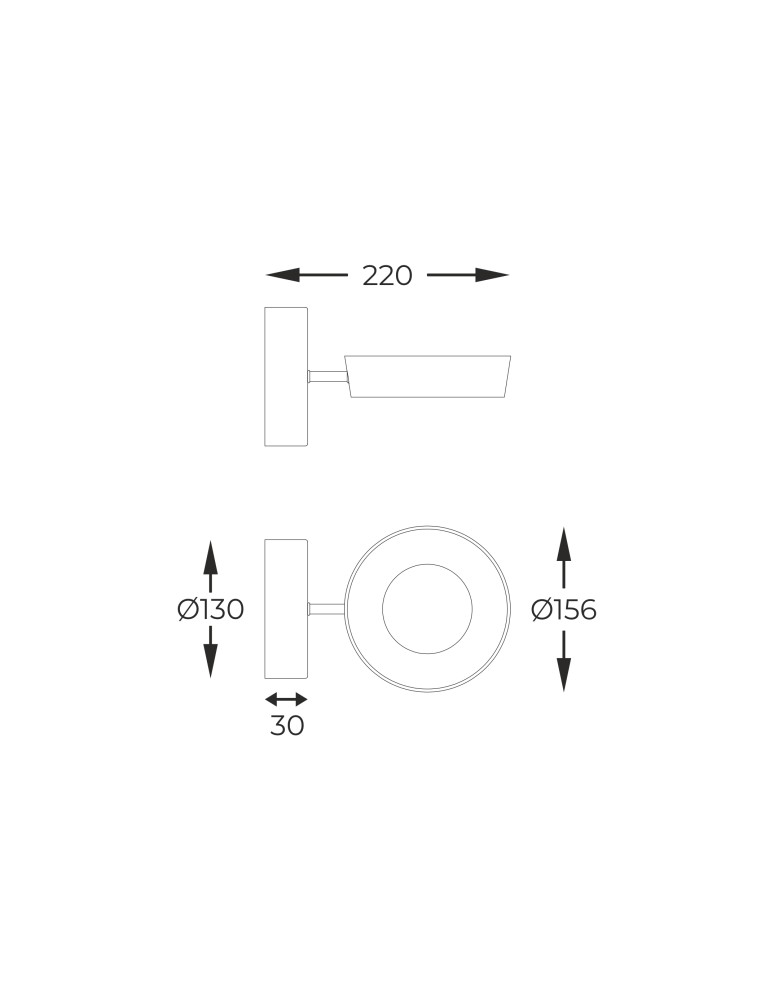 Wall lamps - Zuma Line Lara Modern Black / French Gold Led Wall lamp Mb7170-1-3Bgt - product kolory-swiatla.pl 2