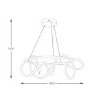 Pendant lamps - Zuma Line Balbo Pendant with Light Color Change Function 3000K/4000K/6000K Gold 20006PL-GD. - product 2