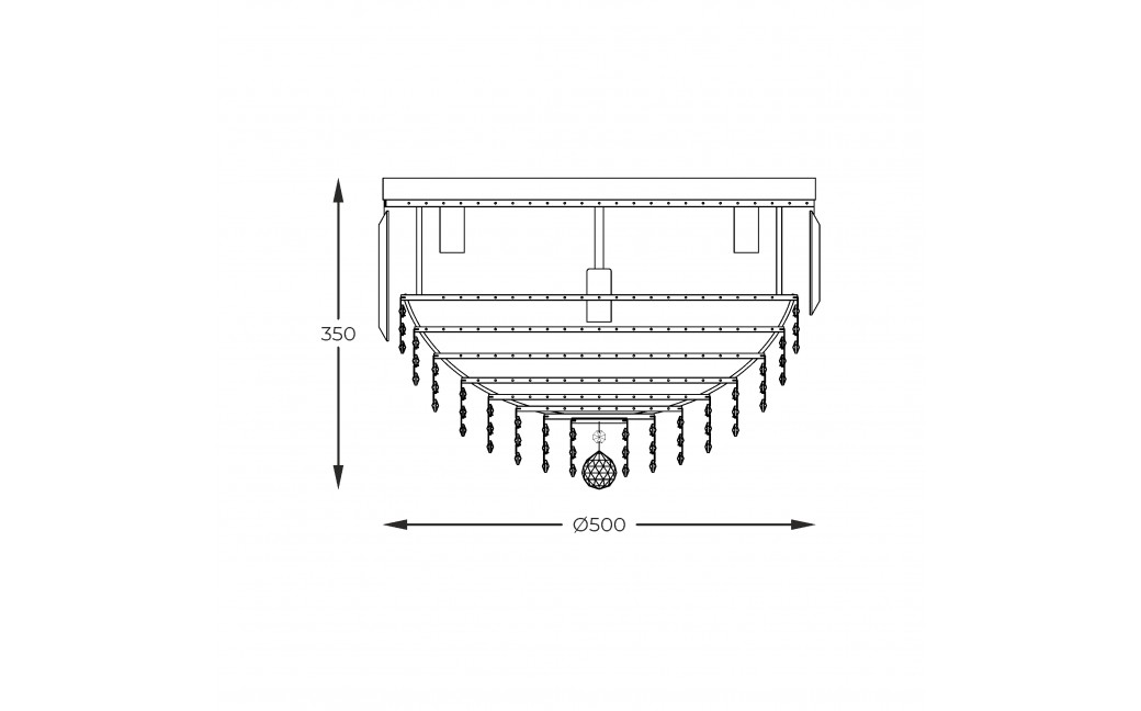 Zuma Line Charlotte Lampa Sufitowa Złoty / Przezroczysty Fc19003/7