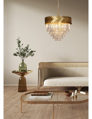 Zuma Line Lyon Lampa Wisząca Złoty / Przezroczysty 23910/9 - produkt 2