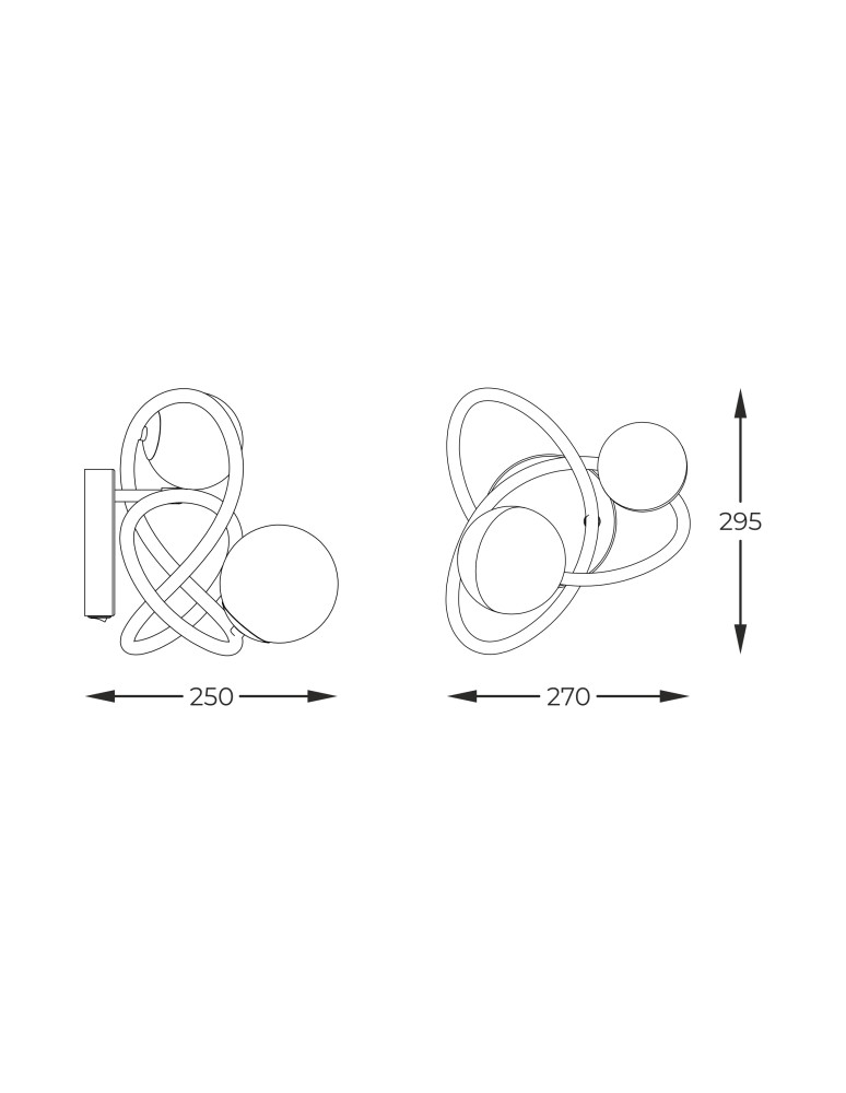 Wall lamps - Zuma Line Arlon Wall lamp Matte Gold / Smoky Grey Glass / Amber Glass Mb4922-2-Egbdn - product kolory-swiatla.pl 2