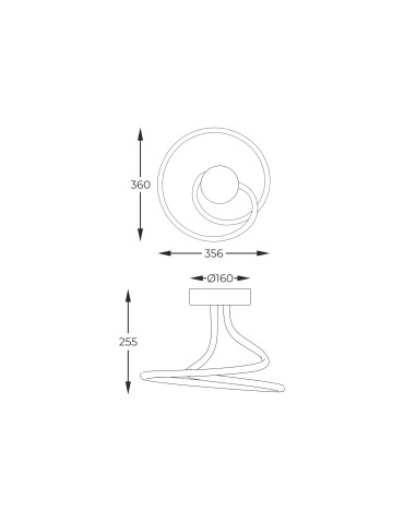 Zuma Line Clint Lampa Sufitowa Czarny Mx6349-1-3Bt - produkt 2