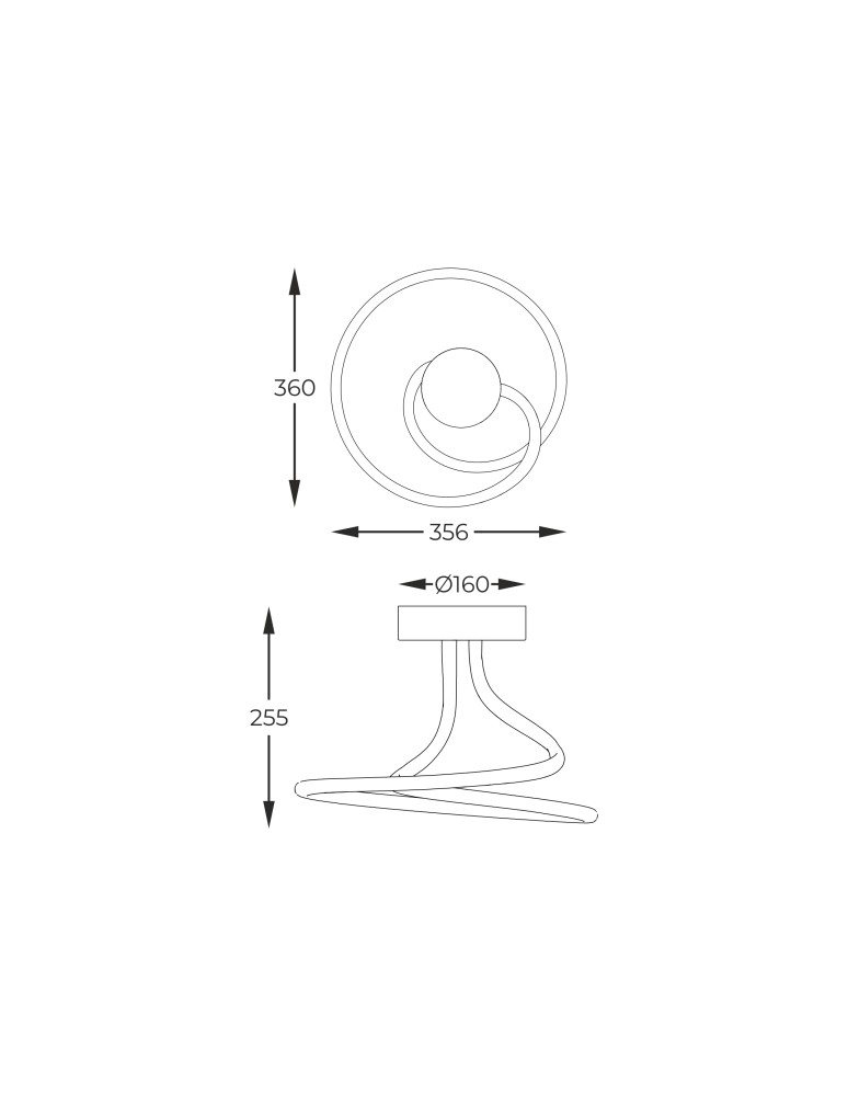 LED ceiling lamps - Zuma Line Clint Ceiling Lamp Black Mx6349-1-3Bt - product kolory-swiatla.pl 2