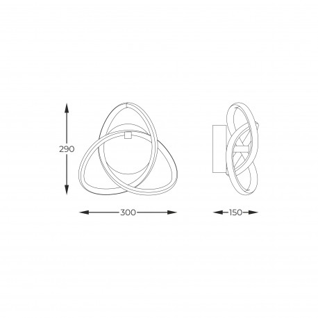 Zuma Line Indigo Kinkiet Czarny Chrom Mb9717-1-3Bcn