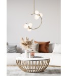 Ceiling lamps spheres - Zuma Line Molecule Ceiling Lamp Glass Spheres 6Xg9 French Gold C0454-06Q-F7Aa. - product 2