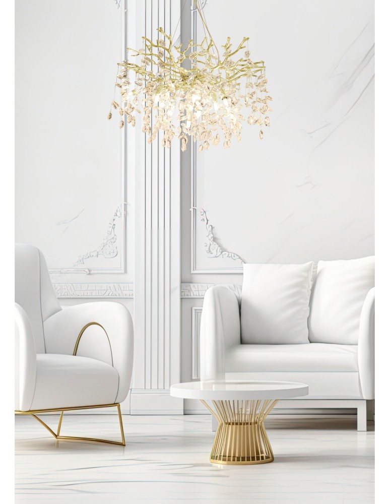 Lampy wiszące - Zuma Line Cindy Lampa Wisząca Złoty Md4115-1-Egn - produkt kolory-swiatla.pl 2