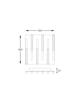 Zuma Line Eliot Lampa Sufitowa Jasne Drewno / Czarny Mat Mx4980-6S-3Bmt - produkt 2