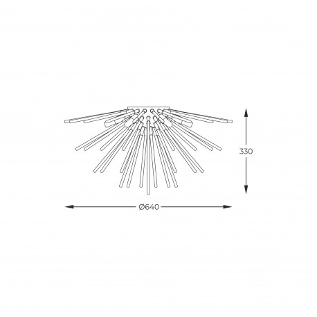 Zuma Line Urchin Lampa Sufitowa Francuski Złoto / Czarny C0491-06B-F7Bc