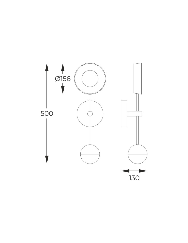 Wall lamps - Zuma Line Lara Wall lamp Black / French Gold Mb7170-2-3Bgt - product kolory-swiatla.pl 2