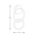 Kinkiety - Zuma Line Rando Kinkiet z Przełącznikiem Barwy Światła 3000K/4000K/6000K Złoty/Czarny 20002W-Gd - produkt 2